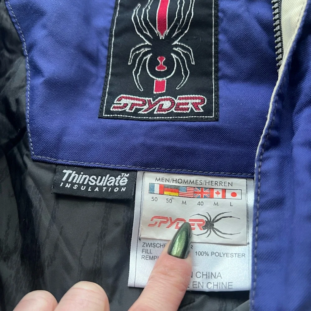 Spyder Jacket Mens Medium Ski Insulated Thinsulate Blue